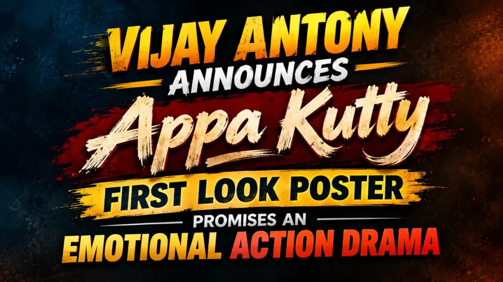 Vijay Antony Announces Appa Kutty: First Look Poster Promises an Emotional Action Drama